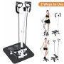 Steppers for Exercise, Mini Stair Stepper with Resistance Bands and Handlebar, 2 Ways to Use, Stair Climber Fitness Exercise Equipment for Full Body Training, 220 lbs Weight Capacity - Image 1