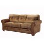 American Furniture Classics Wild Horses Brown Microfiber and Tapestry Brown Pattern with Nail Head Accents Sofa - Image 1