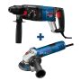 Bosch Bulldog Xtreme 8 Amp 1 in. Corded Variable Speed SDS-Plus Concrete Rotary Hammer Drill with Free 4-1/2 in. Angle Grinder - Image 1