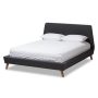 Baxton Studio Sinclaire Dark Gray Queen Platform Bed - Image 1