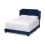 Baxton Studio Darcy Navy Blue Full Bed - Image 1