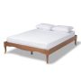 Baxton Studio Marieke Ash walnut King Bed Frame - Image 1