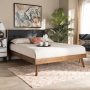 Baxton Studio Alke Dark Grey and Walnut King Platform Bed - Image 1