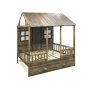 Donco Kids Front Porch Rustic Driftwood Twin Low Loft Bed w/ Twin Trundle Bed - Image 1