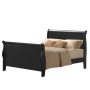 Acme Furniture Louis Philippe III 62 in. W Black Queen Non-upholstered Wood Frame - Image 1