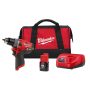 Milwaukee M12 FUEL 12-Volt Lithium-Ion Brushless Cordless 1/2 in. Hammer Drill Kit with 2.0 Ah Battery and Bag - Image 1
