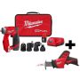 Milwaukee M12 FUEL 12-Volt Lithium-Ion Brushless Cordless 4-in-1 Installation 3/8 in. Drill Driver Kit with Free M12 Hackzall - Image 1