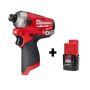 Milwaukee M12 FUEL SURGE 12-Volt 1/4 in. Lithium-Ion Brushless Cordless Hex Impact Driver with M12 2.0Ah Battery - Image 1