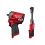 Milwaukee M12 FUEL 12-Volt Lithium-Ion Brushless Cordless Stubby 3/8 in. Impact Wrench w/ 3/8 in. Extended Reach Ratchet - Image 1