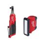 Milwaukee M12 FUEL 12V Lithium-Ion Brushless Cordless High Speed 3/8 in. Ratchet with M12 Rover Flood Light - Image 1