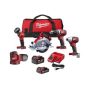 Milwaukee M18 18V Lithium-Ion Cordless Combo Kit (5-Tool) with 2-Batteries, Charger and Tool Bag - Image 1
