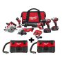Milwaukee M18 18 Volt Lithium-Ion Cordless Combo Tool Kit (6-Tool) with Two M18 Wet/Dry Vacuums - Image 1