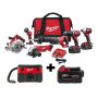 Milwaukee M18 18-Volt Lithium-Ion Cordless Combo Tool Kit (6-Tool) W/ M18 Wet/Dry Vacuum & 5.0Ah Battery - Image 1
