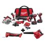Milwaukee M18 18-Volt Lithium-Ion Cordless Combo Tool Kit (6-Tool) with Free M18 Oscillating Multi-Tool and Blower - Image 1