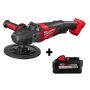 Milwaukee M18 FUEL 18V Lithium-Ion Brushless Cordless 7 in. Variable Speed Polisher with HIGH OUTPUT XC 8.0Ah Battery - Image 1