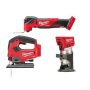 Milwaukee M18 FUEL 18-Volt Lithium-Ion Cordless Brushless Oscillating Multi-Tool w/ FUEL Compact Router and Jigsaw (3-Tool) - Image 1
