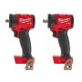 Milwaukee M18 FUEL Gen-2 18-Volt Lithium-Ion Brushless Cordless 3/8 in. & 1/2 in. Compact Impact Wrench w/ Friction Ring(2-Tool) - Image 1