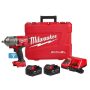 Milwaukee M18 FUEL ONE-KEY 18V Li-Ion Brushless Cordless 1/2 in. High-Torque Impact Wrench with Friction Ring, Resistant Batteries - Image 1