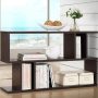 Baxton Studio 27.5-inch Dark Brown Wood 2-shelf Accent Bookcase w/ Open Back - Image 1