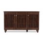 Furniture of America Guillaume Distressed Taupe Shoe Cabinet w/ 1-Drawer - Image 1