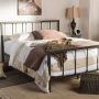 Baxton Studio Amy Vintage Industrial Black Finished Metal Queen Size Platform Bed - Image 1