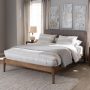 Baxton Studio Clifford Mid-Century Gray Fabric Upholstered King Size Bed - Image 1