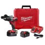 Milwaukee M18 18-Volt Lithium-Ion Brushless Cordless 1/2 in. Compact Hammer Drill/Driver Kit w/Two 4.0Ah Batteries and Hard Case - Image 1