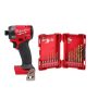 Milwaukee M18 FUEL 18V Brushless Cordless 1/4 in. Hex Impact Driver (Tool-Only) W/SHOCKWAVE Titanium Drill Bit Set (15-Piece) - Image 1