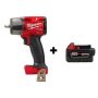 Milwaukee M18 FUEL GEN-2 18V Lithium-Ion Mid Torque Brushless Cordless 3/8 in. Impact Wrench with (1) 5.0 Ah Battery - Image 1