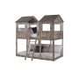 Donco Kids - Rustic White Twin-Sized Tower Bunkbed - Image 1