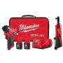 Milwaukee M12 FUEL 12-Volt Lithium-Ion Brushless Cordless 1/4 in. Hex Impact Driver Kit with M12 3/8 in. Ratchet - Image 1