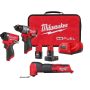 Milwaukee M12 FUEL 12-Volt Li-Ion Brushless Cordless Hammer Drill/Impact Driver Combo Kit (2-Tool) with Oscillating Multi-Tool - Image 1