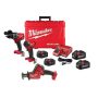 Milwaukee M18 FUEL 18-Volt Lithium-Ion Brushless Cordless Hammer Drill/HACKZALL/Impact Driver Combo Kit 3-Tool with (4) Batteries - Image 1