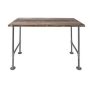 PIPE DECOR 24 in. x 48 in. x 29.88 in. Trail Brown Restore Wood Office Desk with Industrial Steel Pipe Legs - Image 1
