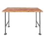 PIPE DECOR 24 in. x 48 in. x 29.88 in. Sunset Cedar Stain Restore Wood Office Desk with Industrial Steel Pipe Legs - Image 1