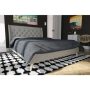 Novogratz Her Majesty Gray Linen Upholstered - Queen Bed - Image 1