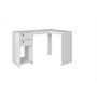 50 in. L-Shaped White 2 Drawer Computer Desk with Built-In Storage - Image 1