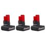 Milwaukee M12 12-Volt Lithium-Ion XC High Output 5 Ah Battery (3-Pack) - Image 1