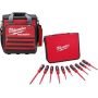 Milwaukee 10-Piece 1000-Volt Insulated Screwdriver Set and Case w/ 11 in. PACKOUT Tech Tool Bag - Image 1