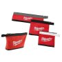 Milwaukee 14 in., 12 in., 8 in. and 6 in. Multi-Size Zipper Tool Bags in Red (4-Pack) - Image 1
