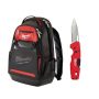 Milwaukee 10 in. Jobsite Tool Backpack w/ Fastback 5-in-1 Folding Knife w/ 3 in. Blade (2-Piece) - Image 1