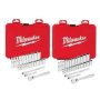 Milwaukee 1/4-in Drive SAE/Metric Ratchet and Socket Mechanics Tool Set (54-Piece) - Image 1