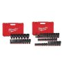 Milwaukee SHOCKWAVE 1/2 in. Drive SAE 6 Point Impact Socket Set (19-Piece) w/ 3/8 in. SAE/Metric Impact Socket Set (43-Piece) - Image 1