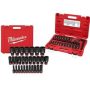 Milwaukee SHOCKWAVE 1/2 in. & 3/8 in. Drive Metric/SAE 6 Point Impact Socket Set (72-Piece) - Image 1