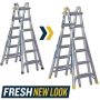 Werner 5-in-1 Multi-Position Pro 26 ft. Reach Aluminum Telescoping Multi Position Ladder, 375 lb. Load Capacity Type IAA Duty - Image 1