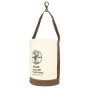Klein Tools Canvas Bucket, Leather Bottom, Swivel Snap, 12-Inch - Image 1
