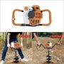 52 cc Gasoline Engine Single-Cylinder 2-Stroke Post Hole Digger with 4 in./6 in./8 in. Bits - Image 1