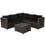6-Piece Wicker Patio Conversation Set w/ Black Cushions - COWY-DK68449+ - Image 1