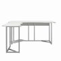 NTENSE Quest 60-in. L-Shaped White Gaming Desk with CPU Stand - Image 1