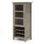 Simpli Home - Avalon High Storage Wine Rack Cabinet - Distressed Grey - Image 1